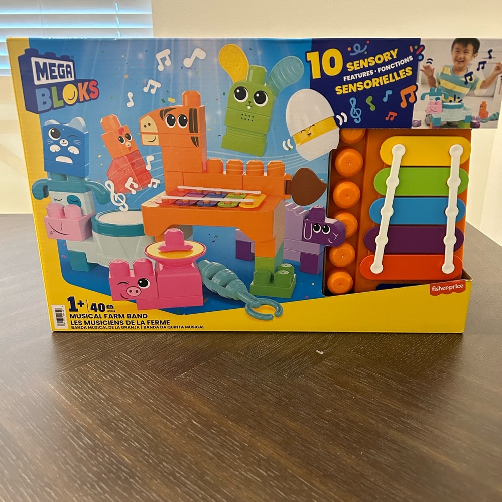 MEGA BLOCKS Fisher Price Musical Farm Band (45 Pieces) for Toddler